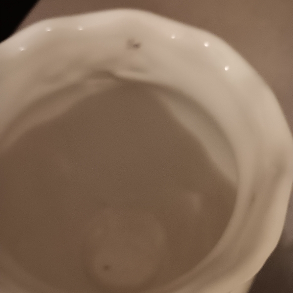 Floral White and Green Ceramic Pitcher - Picture 6 of 6